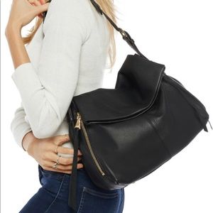 Aimee Kestenberg black leather shoulder bag